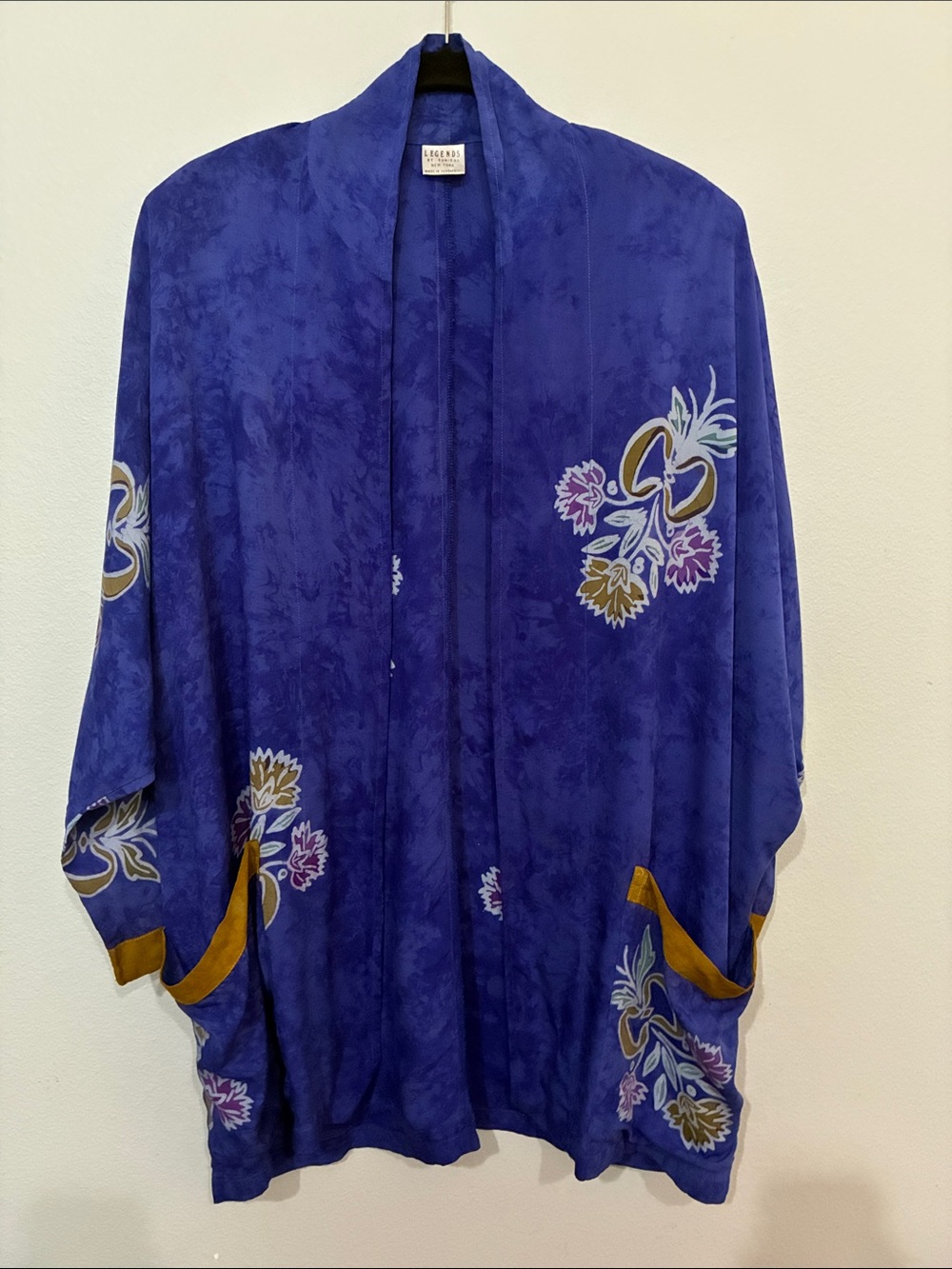 Legends Los Angeles Royal Blue Floral Kimono Tunic